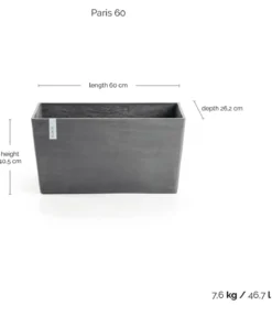 Ecopots Kunststoff-Kasten Paris, rechteckig