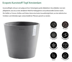 Ecopots Kunststoff-Topf Amsterdam, rund