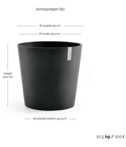 Ecopots Kunststoff-Topf Amsterdam, rund