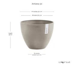 Ecopots Kunststoff-Topf Antwerp, rund