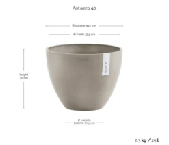 Ecopots Kunststoff-Topf Antwerp, rund