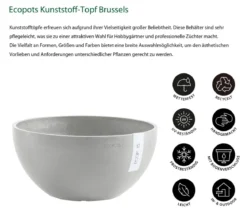 Ecopots Kunststoff-Topf Brussels, rund