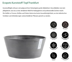 Ecopots Kunststoff-Topf Frankfurt, rund