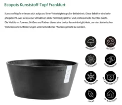 Ecopots Kunststoff-Topf Frankfurt, rund