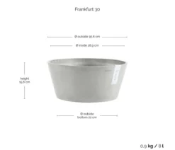 Ecopots Kunststoff-Topf Frankfurt, rund