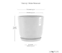 Ecopots Kunststoff-Topf Oslo mit Wassersystem, rund