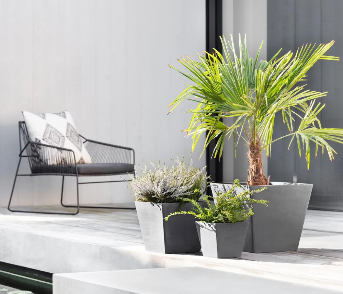 Ecopots Kunststoff-Topf Rotterdam, quadratisch