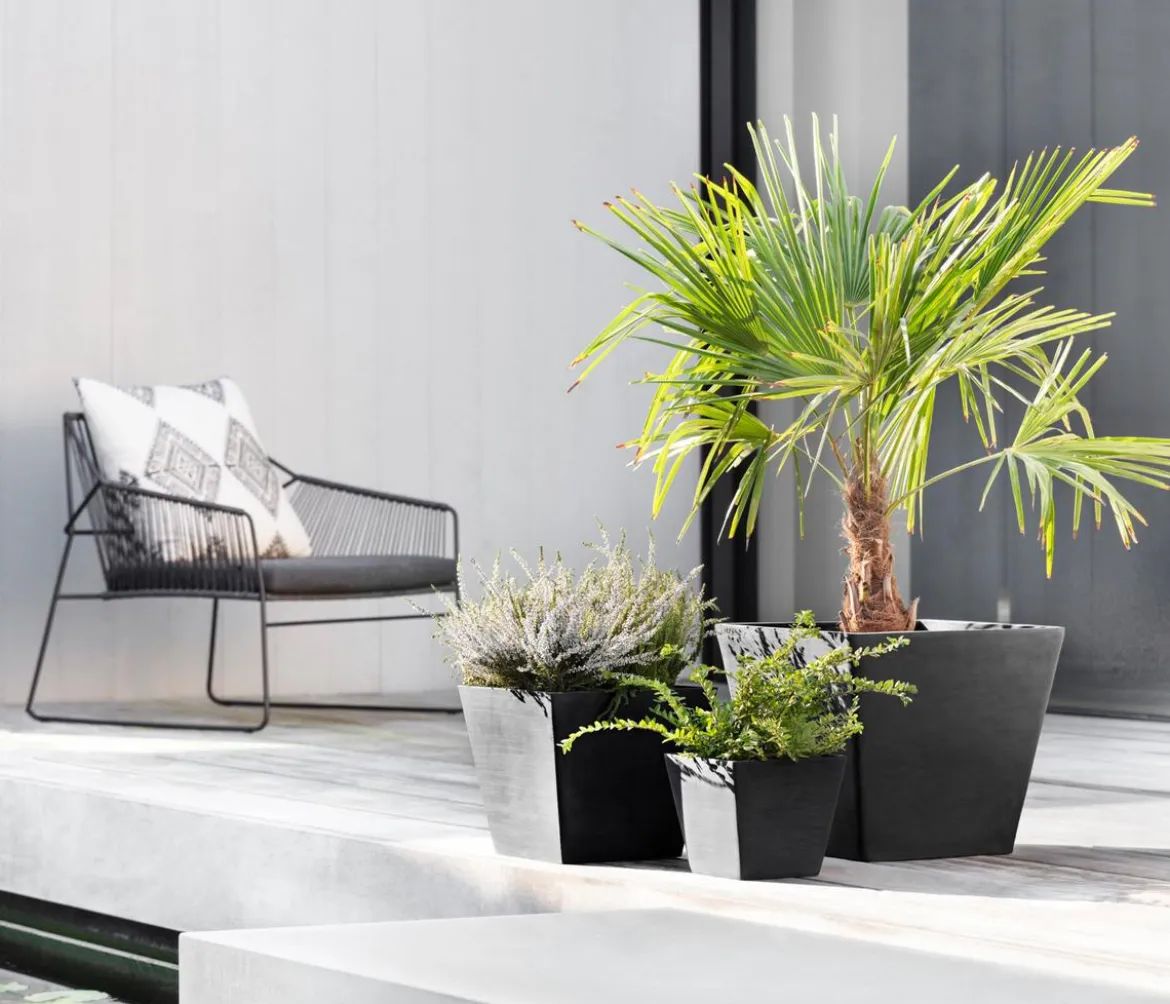 Ecopots Kunststoff-Topf Rotterdam, quadratisch