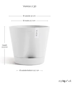 Ecopots Kunststoff-Topf Venice 2, rund