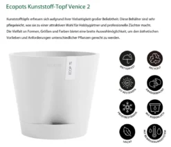 Ecopots Kunststoff-Topf Venice 2, rund