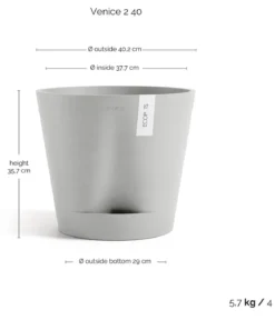 Ecopots Kunststoff-Topf Venice 2, rund