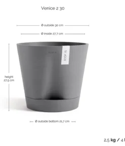 Ecopots Kunststoff-Topf Venice 2, rund