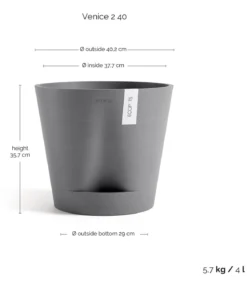 Ecopots Kunststoff-Topf Venice 2, rund