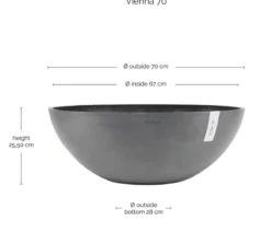 Ecopots Kunststoff-Topf Vienna, oval