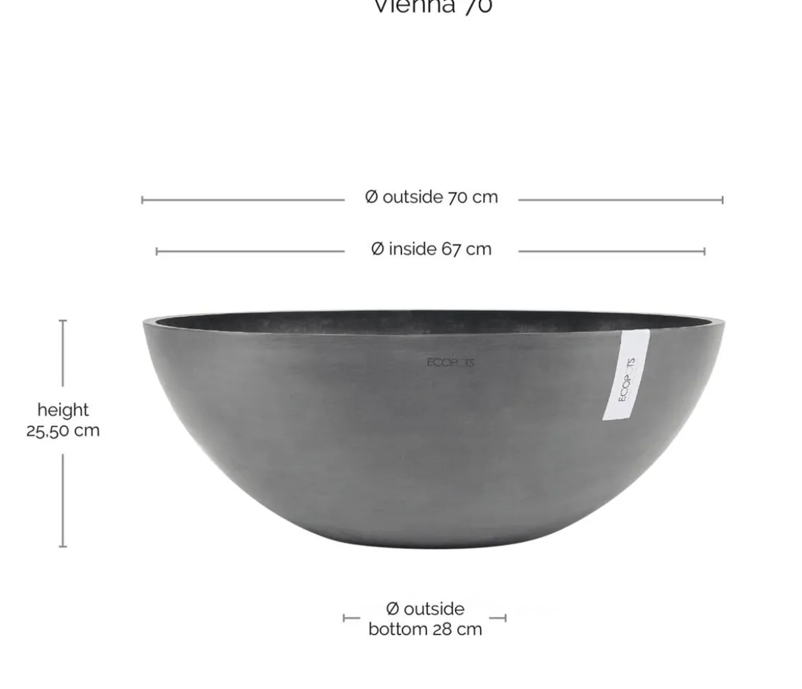Ecopots Kunststoff-Topf Vienna, oval