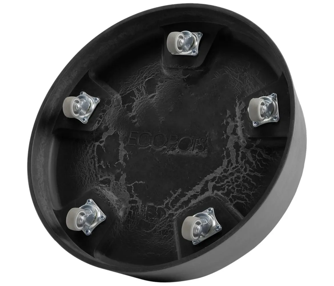 Ecopots Kunststoff-Untersetzer Oslo, rund, mit Rollen