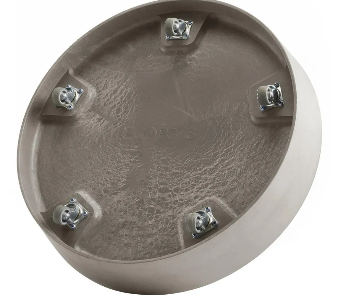 Ecopots Kunststoff-Untersetzer Amsterdam, rund, mit Rollen