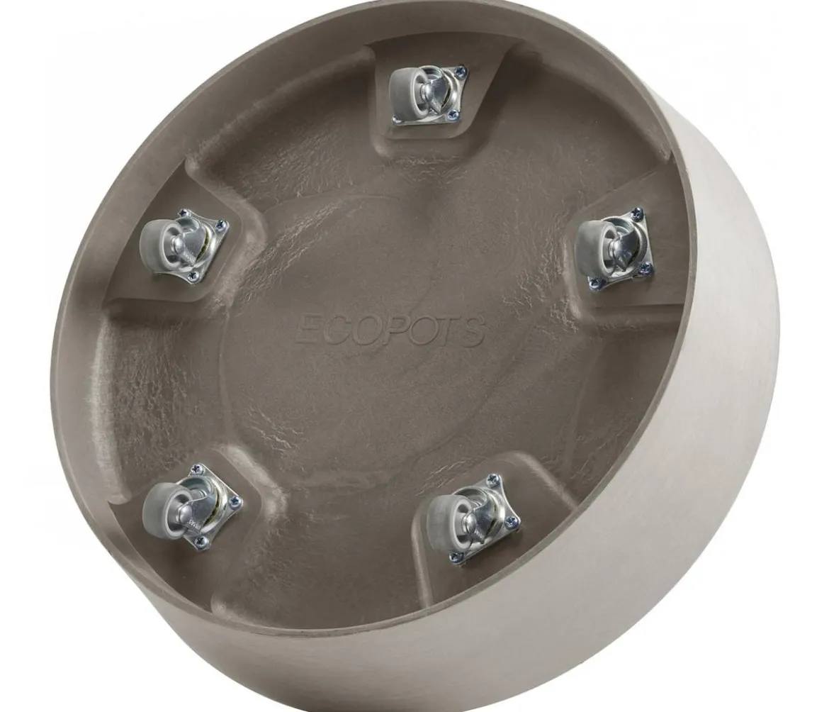 Ecopots Kunststoff-Untersetzer Amsterdam, rund, mit Rollen