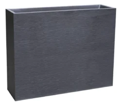 EDA Kunststoff-Blumenkasten Graphit Loft XL, rechteckig, anthrazit, ca. B99,5/H78,5/T29,5 cm