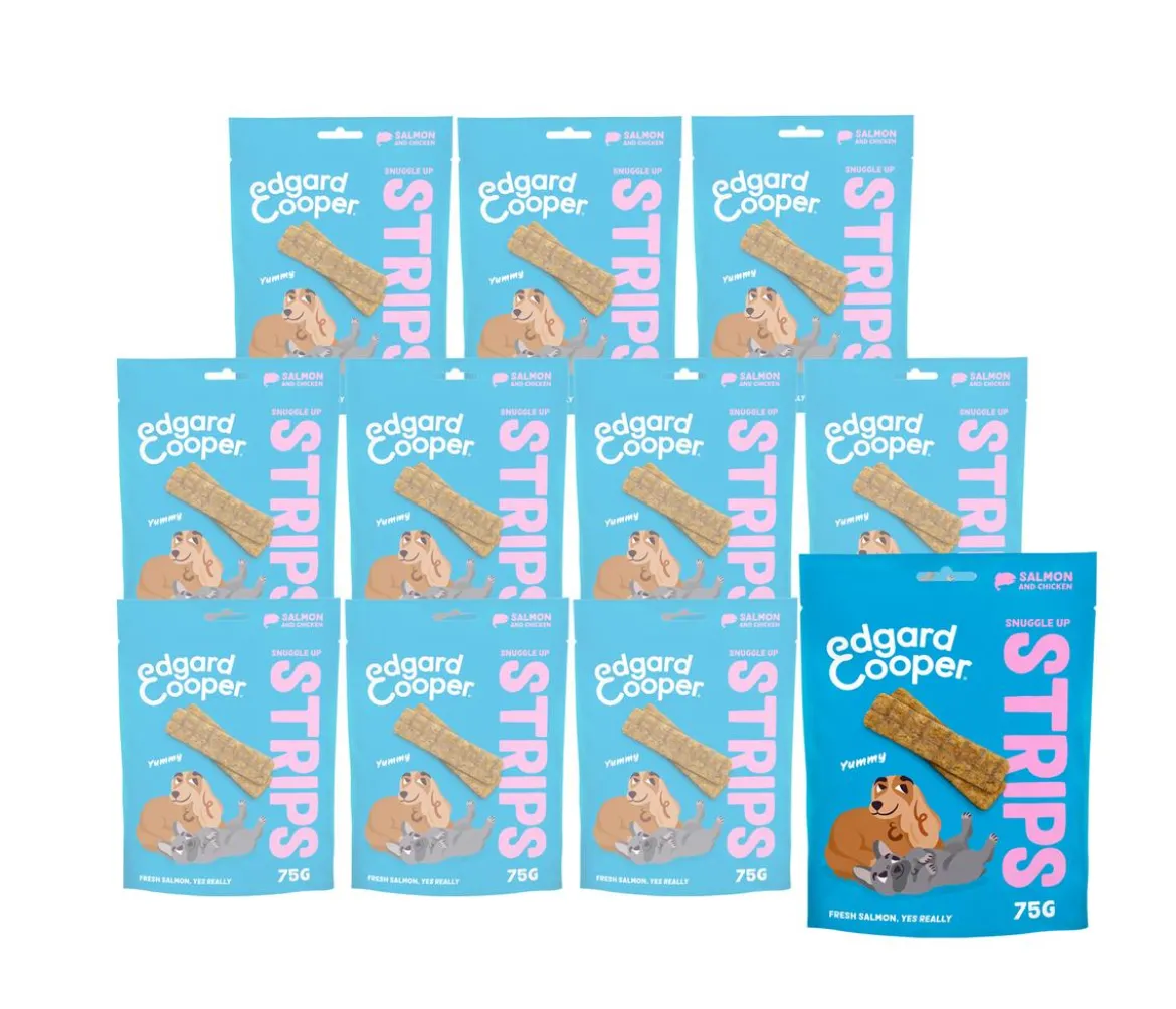 Edgard & Cooper Hundesnack Snuggle Up Strips, 11 x 75 g