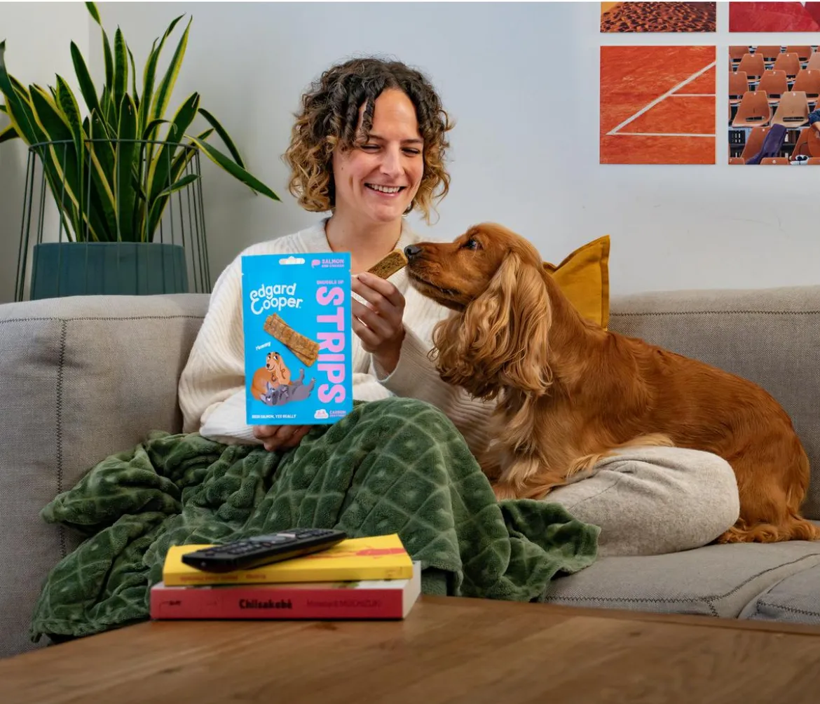 Edgard & Cooper Hundesnack Snuggle Up Strips, 11 x 75 g