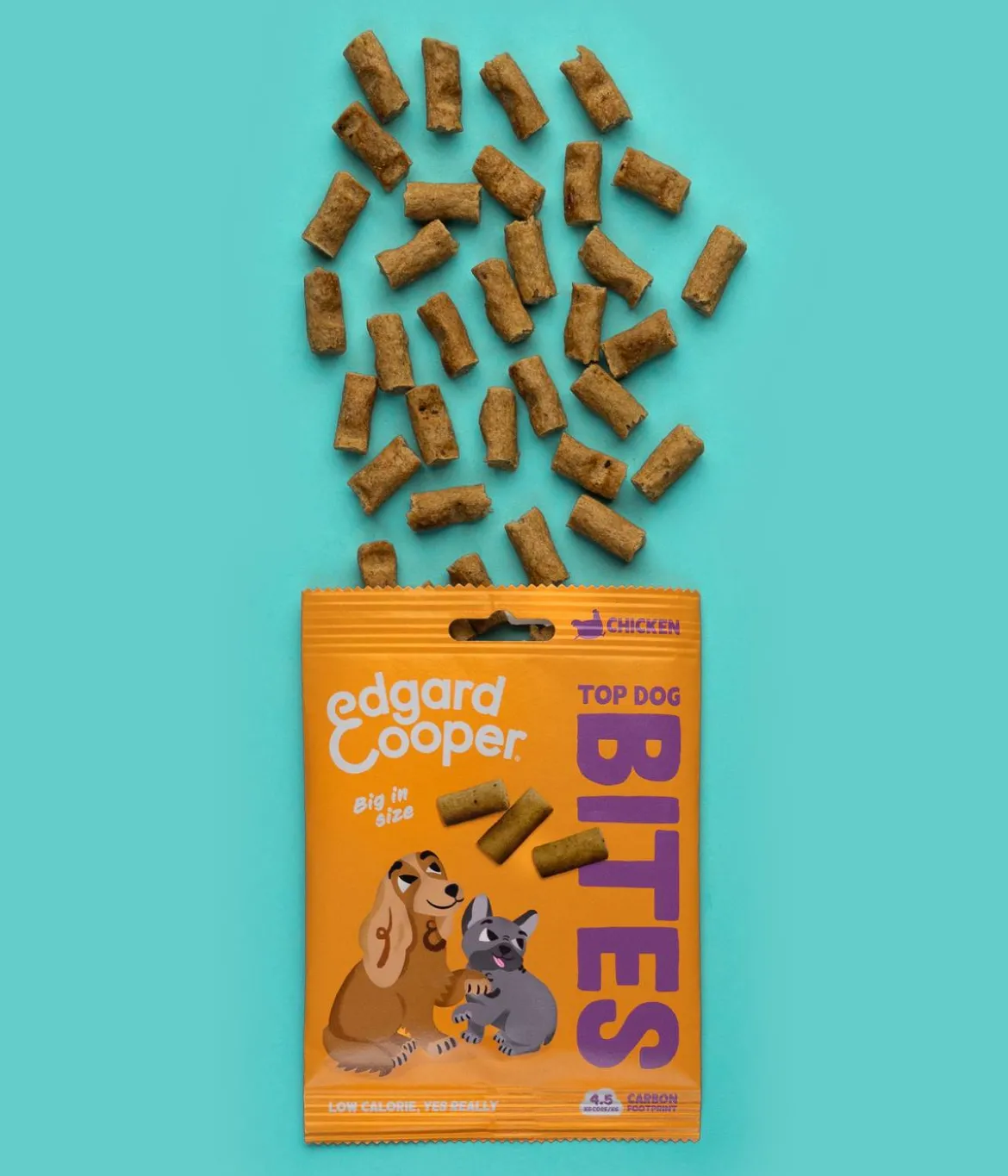 Edgard & Cooper Hundesnack Top Dog Bites, Big, Huhn, 15 x 50 g