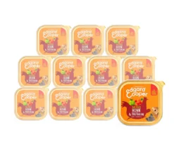 Edgard & Cooper Nassfutter für Hunde, Saftiges Huhn & Truthahn Adult, 11 x 150 g