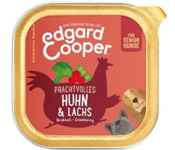 Edgard & Cooper Nassfutter für Hunde, Prachtvolles Huhn & Lachs, Senior, 11 x 150 g
