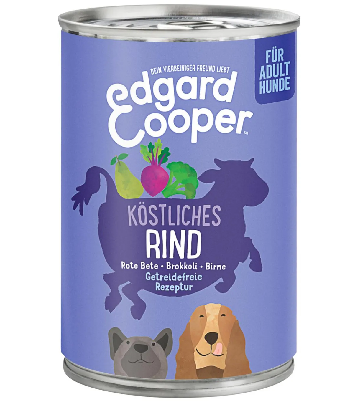 Edgard & Cooper Nassfutter für Hunde, Köstliches Rind Adult, 6 x 400 g