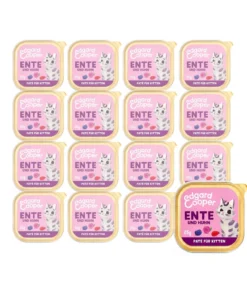 Edgard & Cooper Nassfutter für Katzen Freilaufente & Freilaufhuhn Paté, Kitten, 16 x 85 g