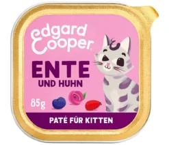 Edgard & Cooper Nassfutter für Katzen Freilaufente & Freilaufhuhn Paté, Kitten, 16 x 85 g