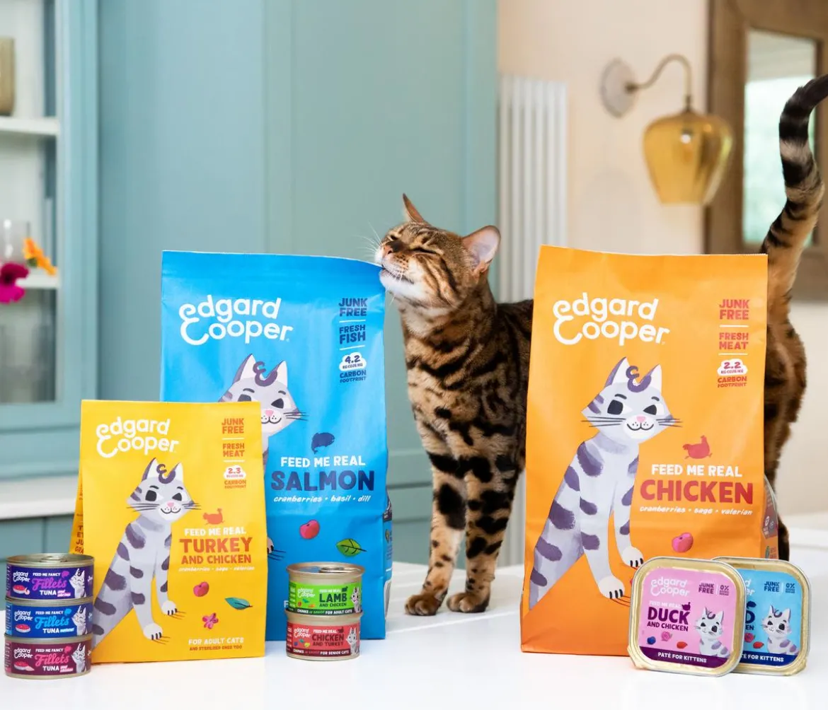 Edgard & Cooper Nassfutter für Katzen Wildfang-Thunfisch & Garnele Filets, 24 x 70 g