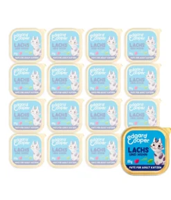 Edgard & Cooper Nassfutter für Katzen MSC-Lachs & Freilaufhuhn Paté Adult, 16 x 85 g