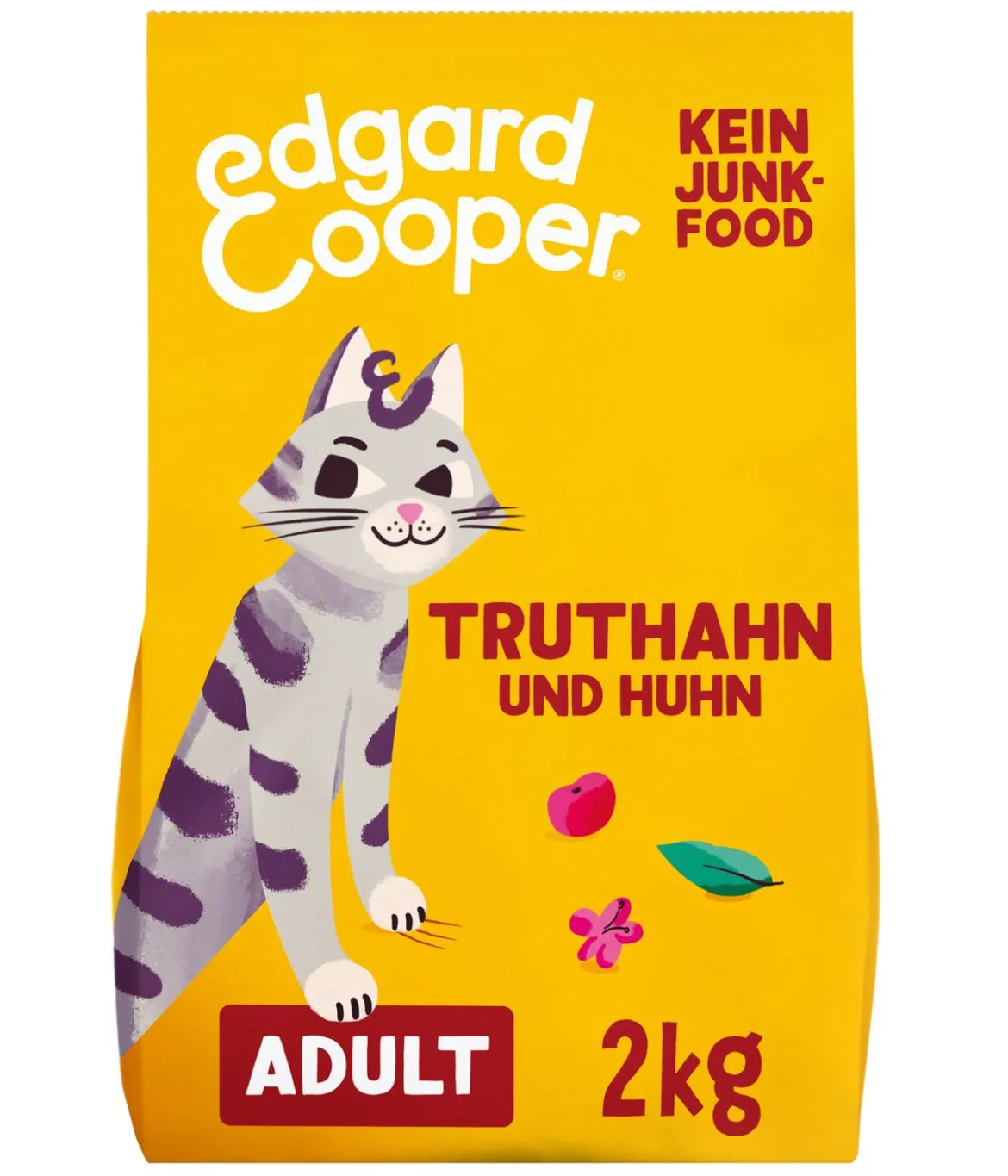 Edgard & Cooper Trockenfutter für Katzen Frischer Freilandtruthahn & Freilandhuhn Adult, 2 kg