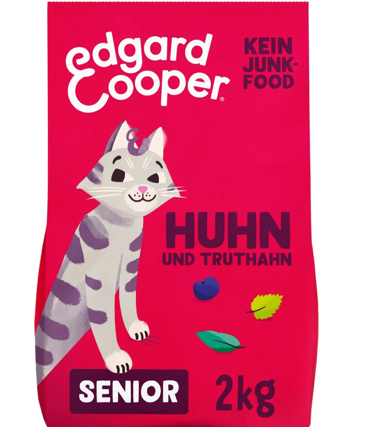 Edgard & Cooper Trockenfutter für Katzen Frisches Freilandhuhn & Freilandtruthahn, Senior, 2 kg