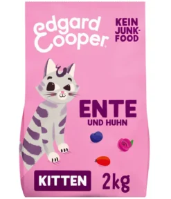 Edgard & Cooper Trockenfutter für Katzen Frische Freilaufente & Freilandhuhn, Kitten, 2 kg