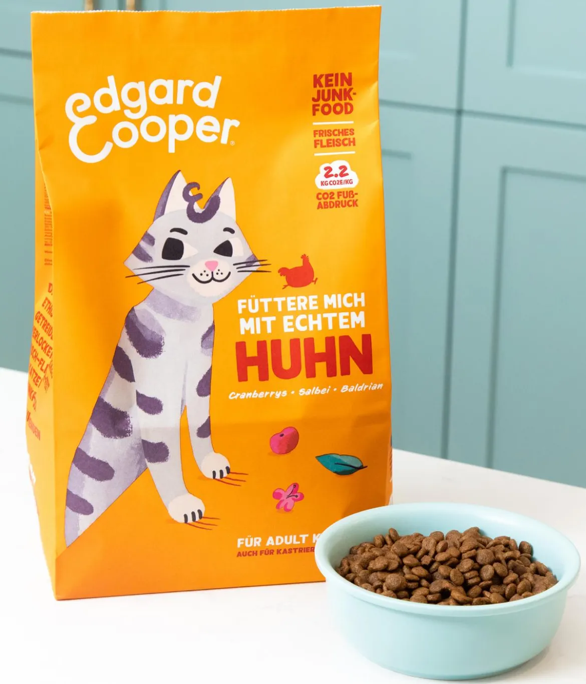Edgard & Cooper Trockenfutter für Katzen Frisches Freilandhuhn Adult