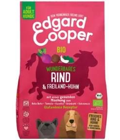 Edgard & Cooper Trockenfutter für Hunde, Bio, Wunderbares Rind & Freiland-Huhn Adult
