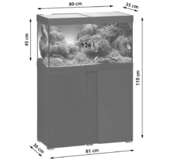 EHEIM Aquarium Kombination VivalineLED 126, ca. B81/H119/T36 cm