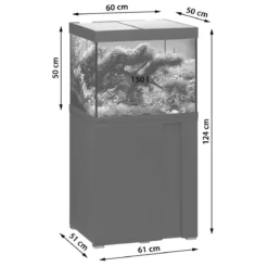 EHEIM Aquarium Kombination VivalineLED 150, ca. B61/H124/T51 cm, 150 l