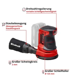 Einhell Akku-Exzenterschleifer TE-RS 18 Li-Solo