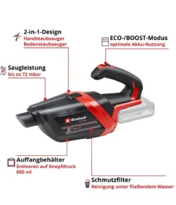 Einhell Akku-Handstaubsauger TE-HV 18/06 Li - Solo