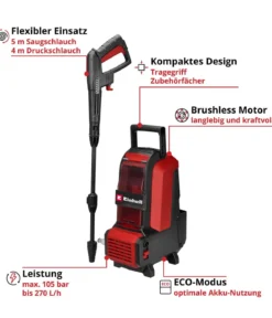 Einhell Akku-Hochdruckreiniger HYPRESSO 36/105