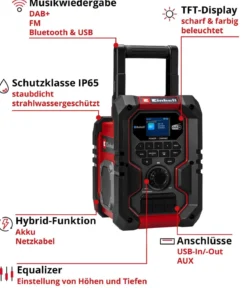 Einhell Akku-Radio TE-CR 18 Li DAB+/FM/BT - Solo