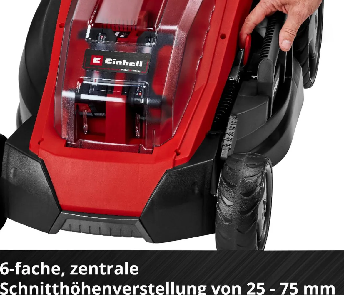 Einhell Akku-Rasenmäher GE-CM 36/43 Li M, inkl. 2x 4,0 Ah Akku & 2x Schnellladegerät