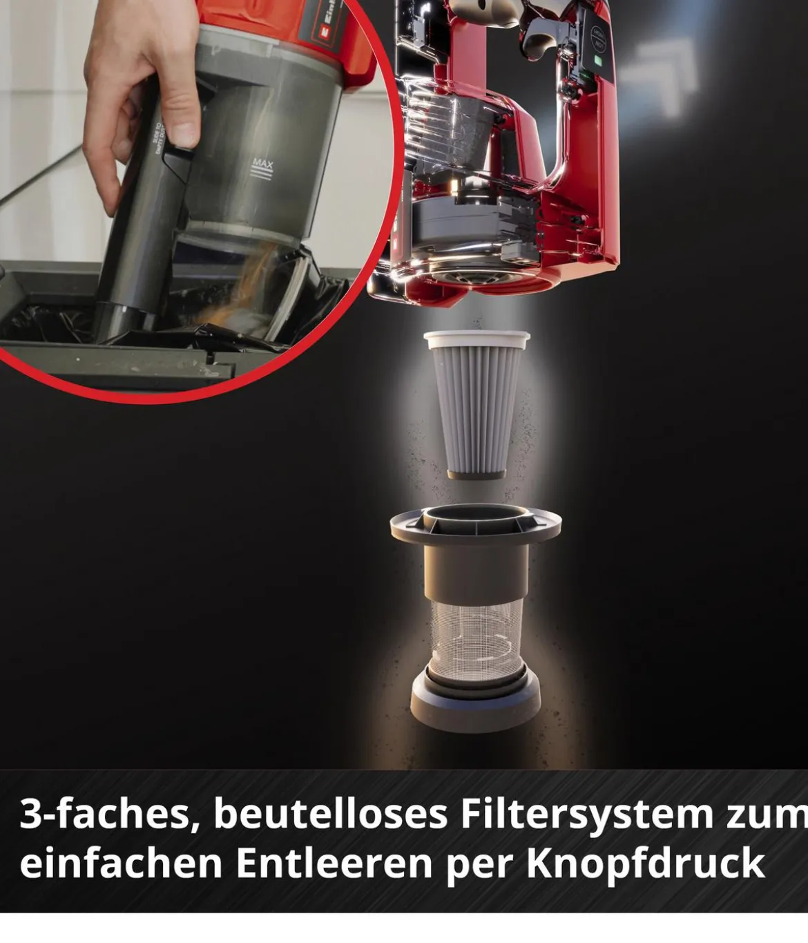 Einhell Akku-Stielstaubsauger TE-SV 18 Li-Solo