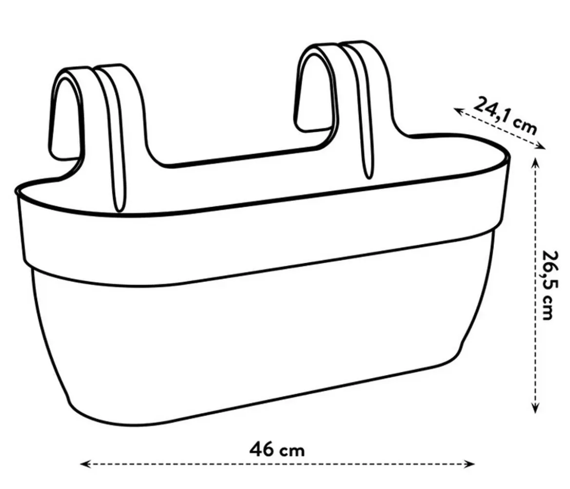elho Kunststoff-Balkonhängetopf Vibia Campana Easy, länglich
