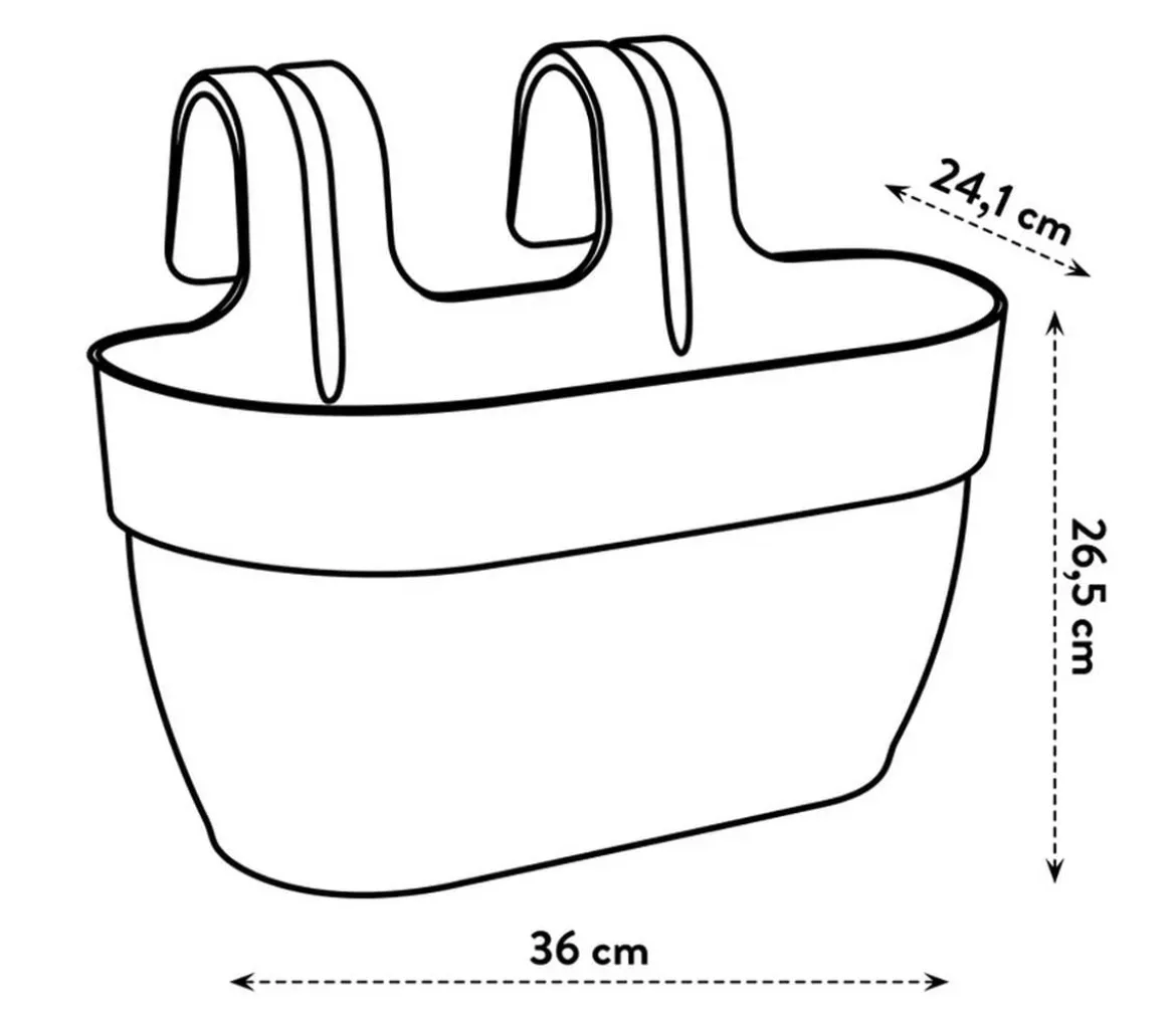 elho Kunststoff-Balkonhängetopf Vibia Campana Easy, länglich