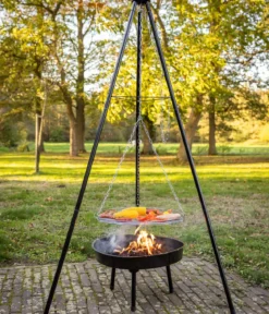 Esschert Grill-Feuerschale inkl. Dreibein, ca. B67,5/H157/T77 cm