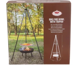 Esschert Grill-Feuerschale inkl. Dreibein, ca. B67,5/H157/T77 cm